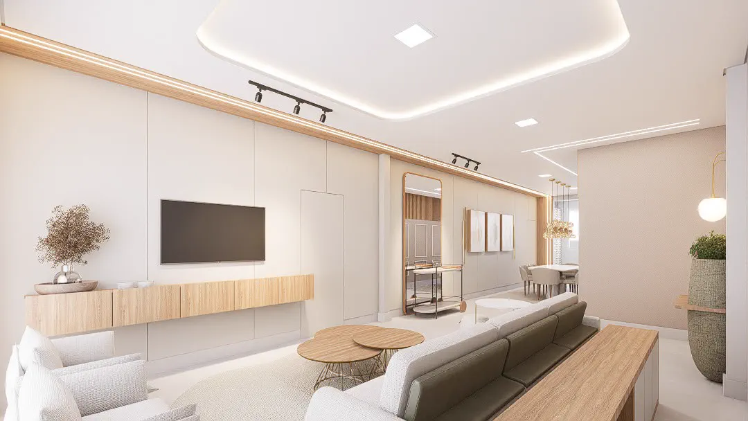 Estar Contemporâneo — foto 2 de 3, projeto de interiores por Thaynara Félix em Santa Efigênia de Minas (MG)