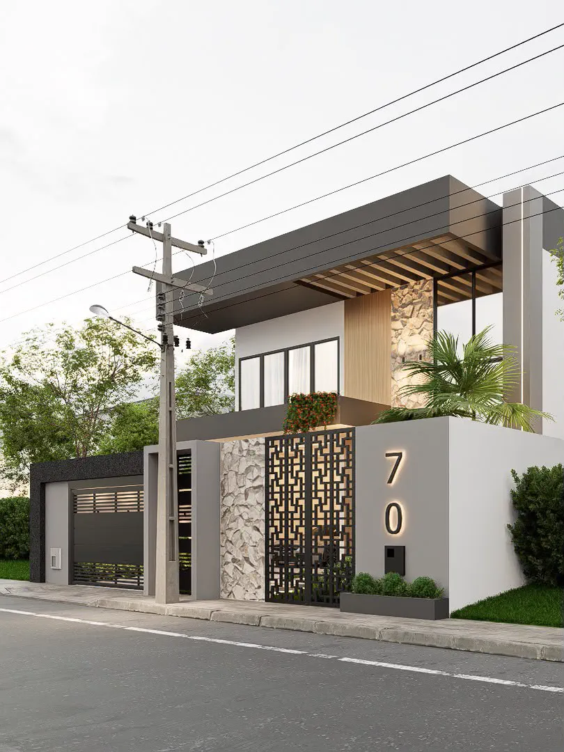 Sobrado Moderno — foto 1 de 1, projeto residencial por Thaynara Félix em Santa Efigênia de Minas (MG)